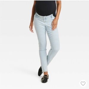 Under Belly Skinny Maternity Pants - Light Wash 8: Power Stretch Denim